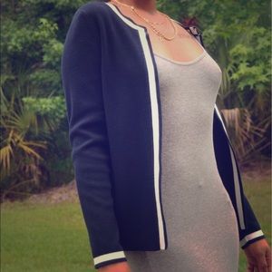 🎯 Croft & Barrow Blue & White Cardigan Size Small
